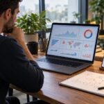 Analisi degli errori SEO su sito web con grafici di traffico e performance